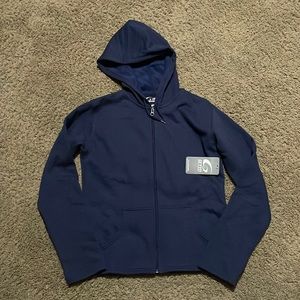 NWTs Ladies GTM Sportswear navy hooded fleece lined jacket Sz Small